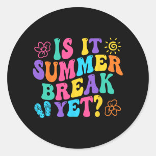 Het is zomervakantie maar toch de laatste dag van  ronde sticker