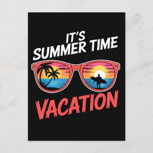 Het is zomervakantie sfeer briefkaart (Voorkant)