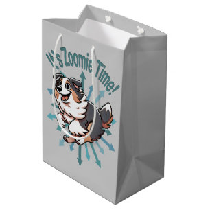 Het is Zoomie Tijd Australian Shepherd Medium Cadeauzakje