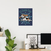 Het is Zoomie Tijd Beagle Poster (Thuiskantoor)