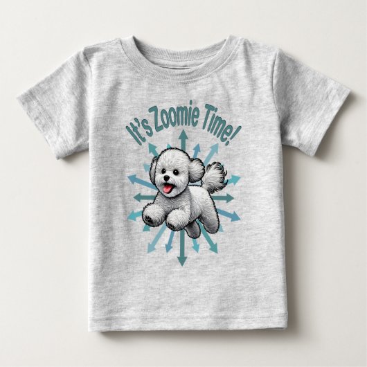Het is Zoomie Tijd Bichon Frise (Voorkant)