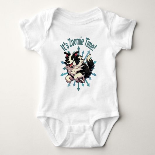 Het is Zoomie Tijd Border Collie Romper (Voorkant)