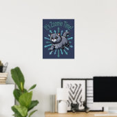 Het is Zoomie Tijd Britse Korthaar Kat Poster (Thuiskantoor)