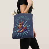Het is Zoomie Tijd Brown Scotty Tote Bag (Dichtbij)