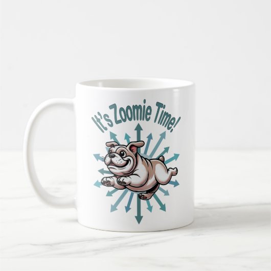 Het is Zoomie Tijd Buldog Koffiemok (Links)