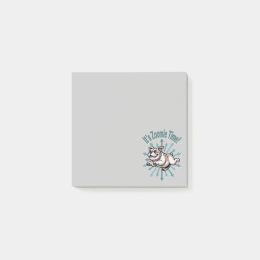 Het is Zoomie Tijd Bulldog Post-it® Notes (Voorkant)