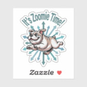 Het is Zoomie Tijd Bulldog Sticker (Vel)