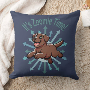 Het is Zoomie Tijd Chocolade Lab Kussen