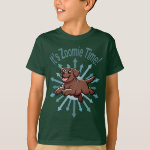Het is Zoomie Tijd Chocolade Labrador T-shirt