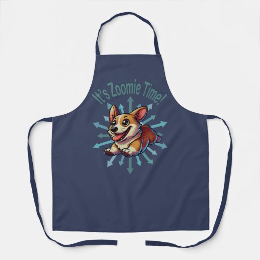 Het is Zoomie Tijd Corgi Schort (Voorkant)