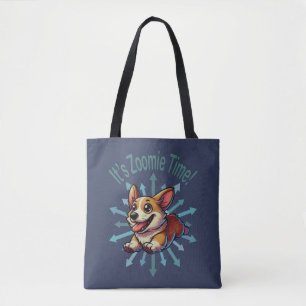 Het is Zoomie Tijd Corgi Tote Bag