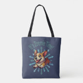 Het is Zoomie Tijd Corgi Tote Bag (Achterkant)