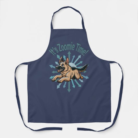 Het is Zoomie Tijd Duitse Herder Schort (Voorkant)