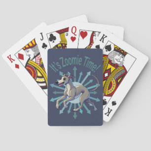 Het is Zoomie Tijd Greyhound Pokerkaarten