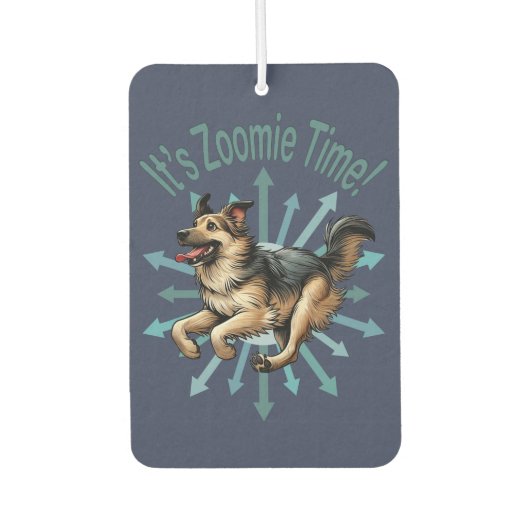 Het is Zoomie Tijd Grote Mutt Luchtverfrisser (Voorkant)