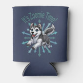 Het is Zoomie Tijd Husky Blikjeskoeler (Voorkant)