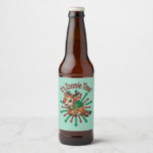 Het is zoomie tijd! kerstrendier bier etiket (Voorkant)