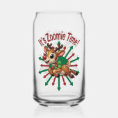 Het is zoomie tijd! kerstrendier blikvorm glas (Voorkant)