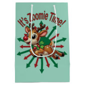 Het is zoomie tijd! kerstrendier medium cadeauzakje (Achterkant)