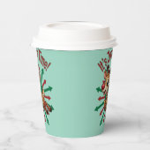 Het is zoomie tijd! kerstrendier papieren bekers (Links)