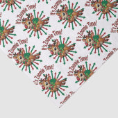 Het is zoomie tijd! kerstrendier tissuepapier (Detail)