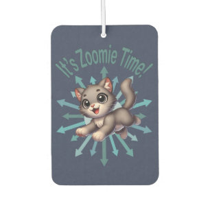 Het is Zoomie Tijd Knuffelgrijze & Witte Kat Luchtverfrisser