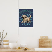 Het is Zoomie Tijd Labradoodle Poster (Keuken)