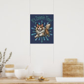 Het is Zoomie Tijd Maine Coon Kat Poster (Keuken)