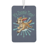 Het is Zoomie Tijd Medium Bruine Mutt Luchtverfrisser (Achterkant)