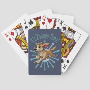 Het is Zoomie Tijd Middelbruine Bastaardhond Pokerkaarten