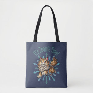Het is Zoomie Tijd Noorse Boskat Tote Bag