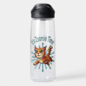 Het is Zoomie Tijd Oranje Tabby Kat Waterfles (Achterkant)