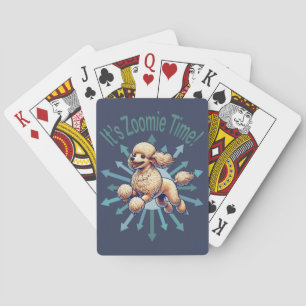 Het is Zoomie Tijd Poodle Pokerkaarten