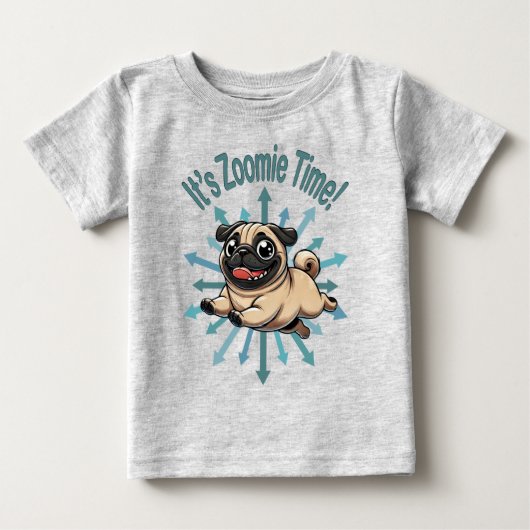 Het is Zoomie Tijd Pug (Voorkant)
