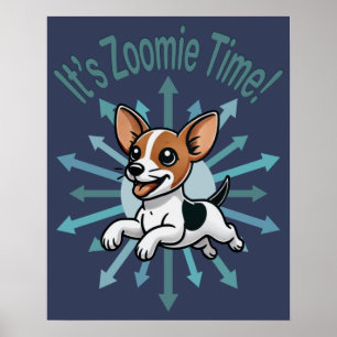 Het is Zoomie Tijd Rat Terrier Poster