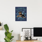 Het is Zoomie Tijd Rottweiler Poster (Thuiskantoor)