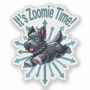 Het is Zoomie Tijd Schotse Terriër Sticker