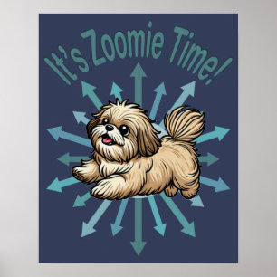 Het is Zoomie Tijd Shih Tzu Poster