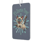Het is Zoomie Tijd Siamese Kat Luchtverfrisser (Links)