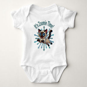 Het is Zoomie Tijd Siamese Kat Romper