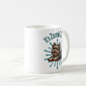 Het is Zoomie Tijd Yorkshire Terrier Koffiemok (Voorkant rechts)
