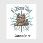 Het is Zoomie Tijd Yorkshire Terrier Sticker (Vel)