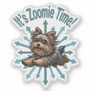 Het is Zoomie Tijd Yorkshire Terrier Sticker