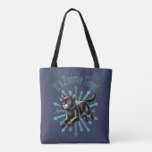 Het is Zoomie Tijd Zwarte Kat Tote Bag (Achterkant)