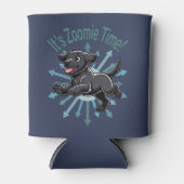 Het is Zoomie Tijd Zwarte Labrador Blikjeskoeler (Voorkant)