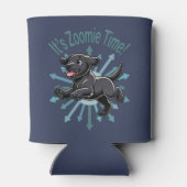 Het is Zoomie Tijd Zwarte Labrador Blikjeskoeler (Achterkant)