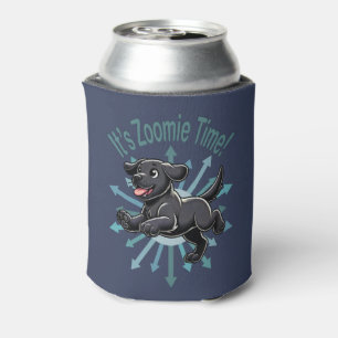 Het is Zoomie Tijd Zwarte Labrador Blikjeskoeler