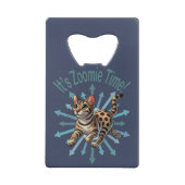 Het is Zoomie Time Bengaals Cat Creditkaart Flessenopener (Achterkant)