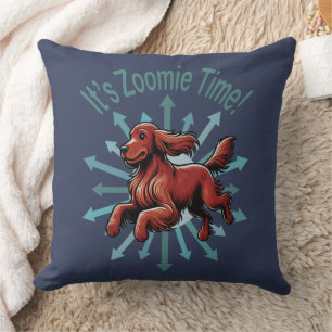 Het is Zoomie Time Irish Setter Kussen