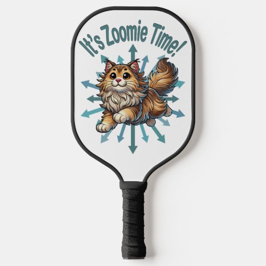 Het is Zoomie Time Noorse Boskat Pickleball Paddle (Voorkant)